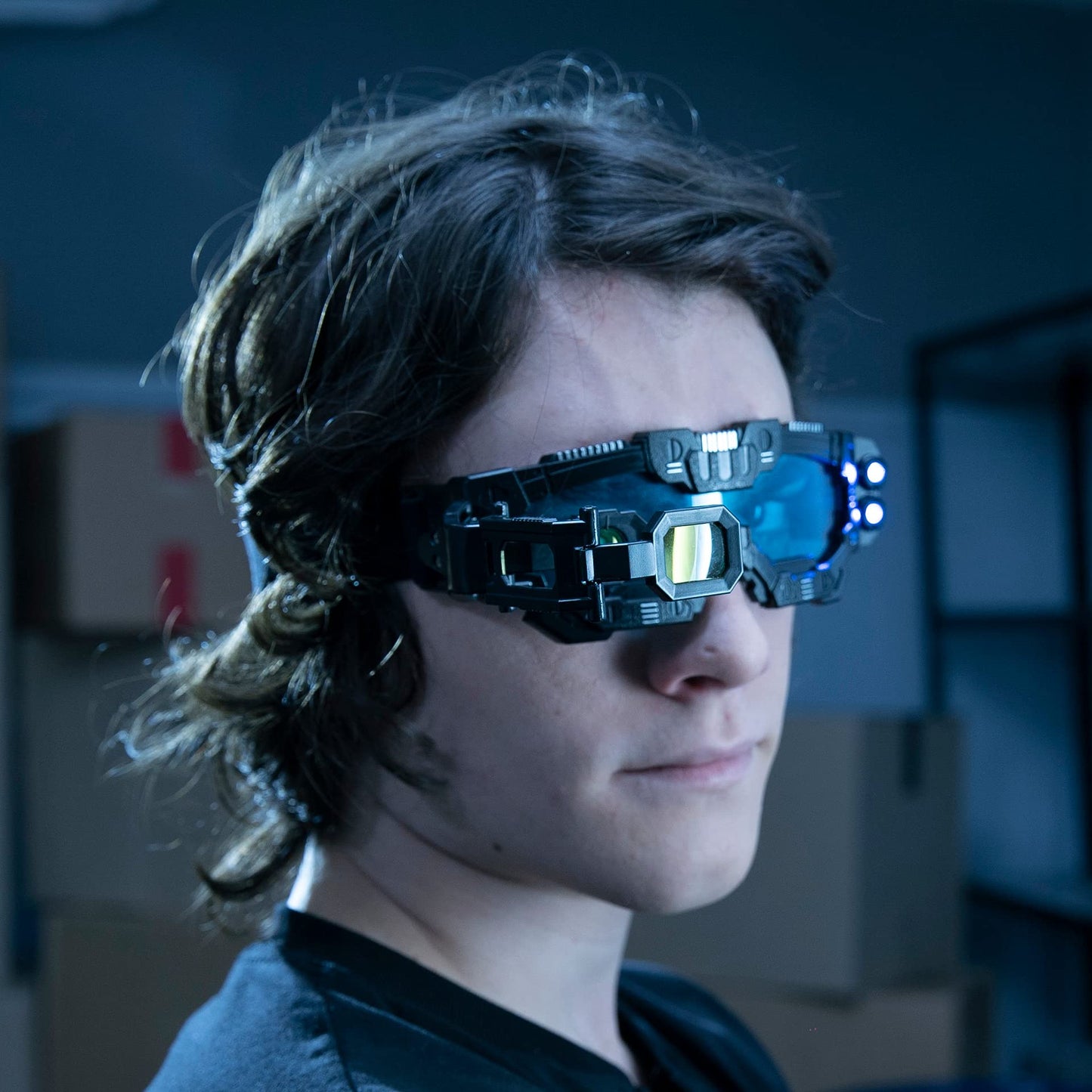 SpyX Night Mission Goggles – LED Beams, Flip-Out Scope, Adjustable Spy Glasses for Kids
