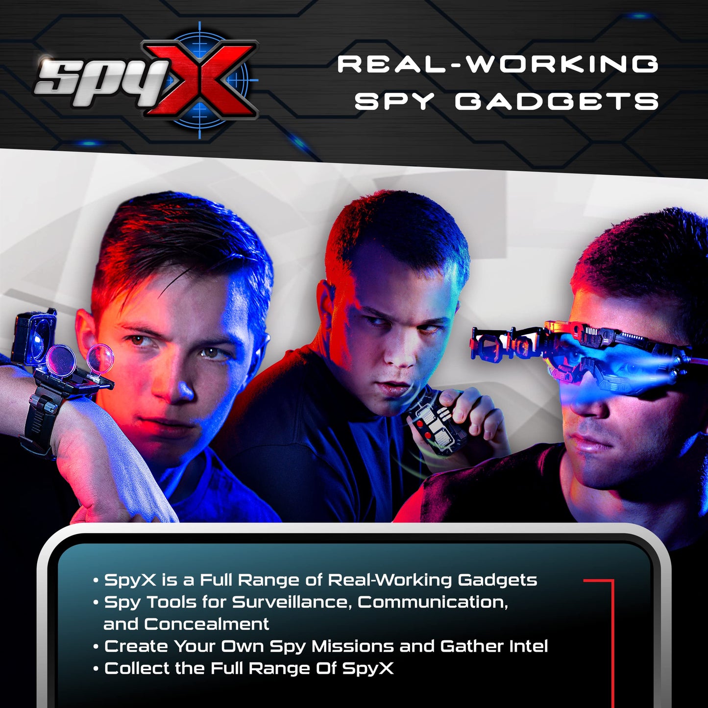 SpyX Night Ranger Set – Night Mission Goggles, Motion Alarm, Voice Disguiser & Invisible Ink Pen