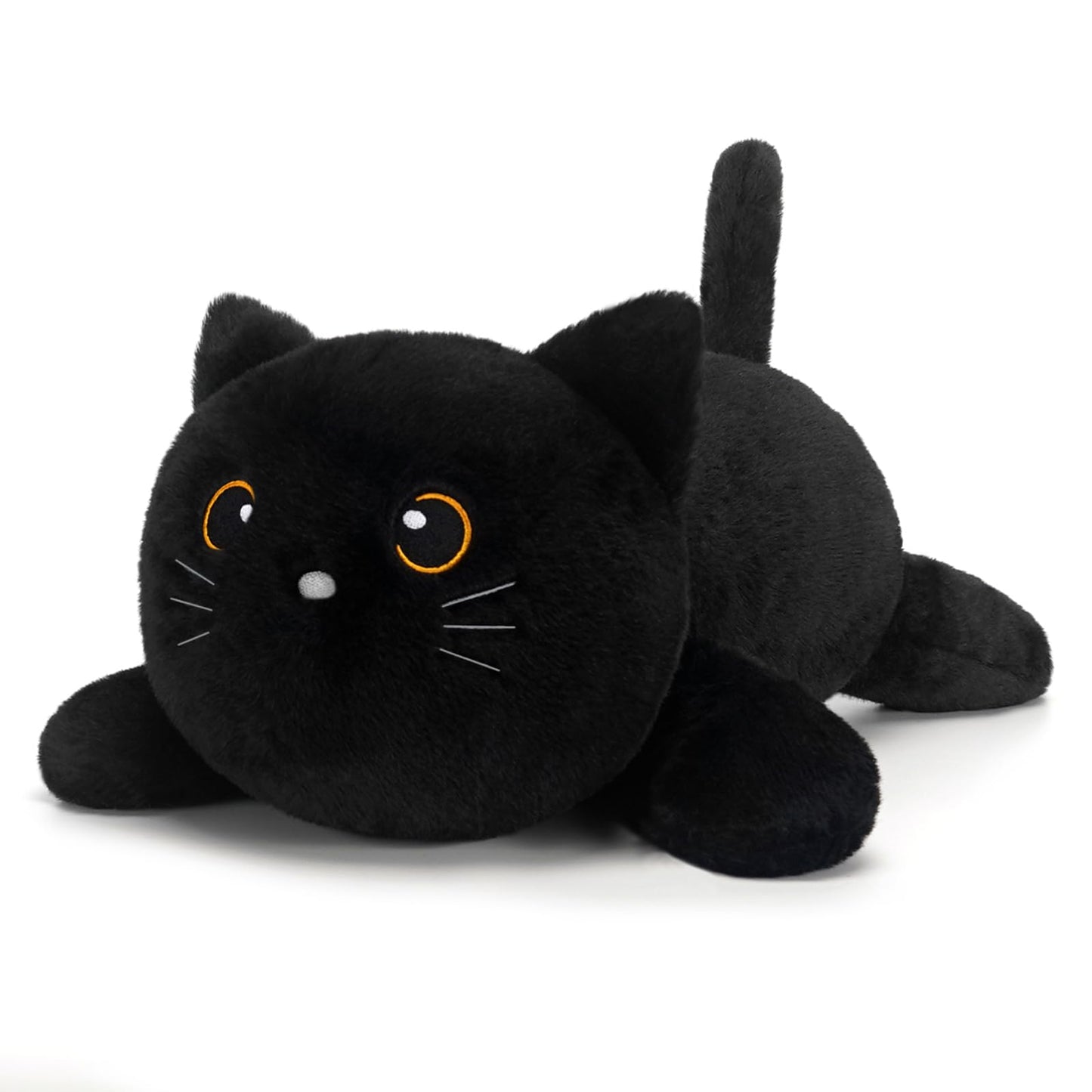 SQEQE Weighted Black Cat Plush - 13.8 Inch Cozy Weighted Stuffed Animal, 1.7 Lbs