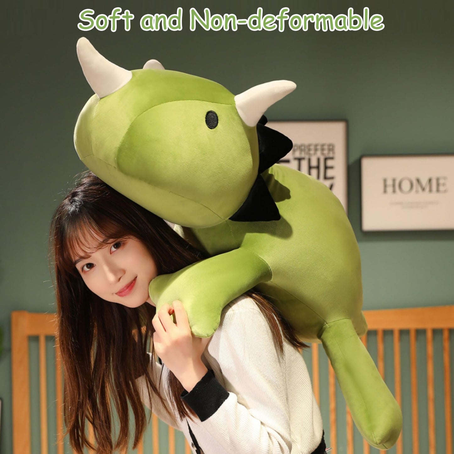 SQEQE Weighted Dinosaur Plush – 13.8-Inch Pillow Toy, Cozy Weighted Dinosaur Stuffed Animal