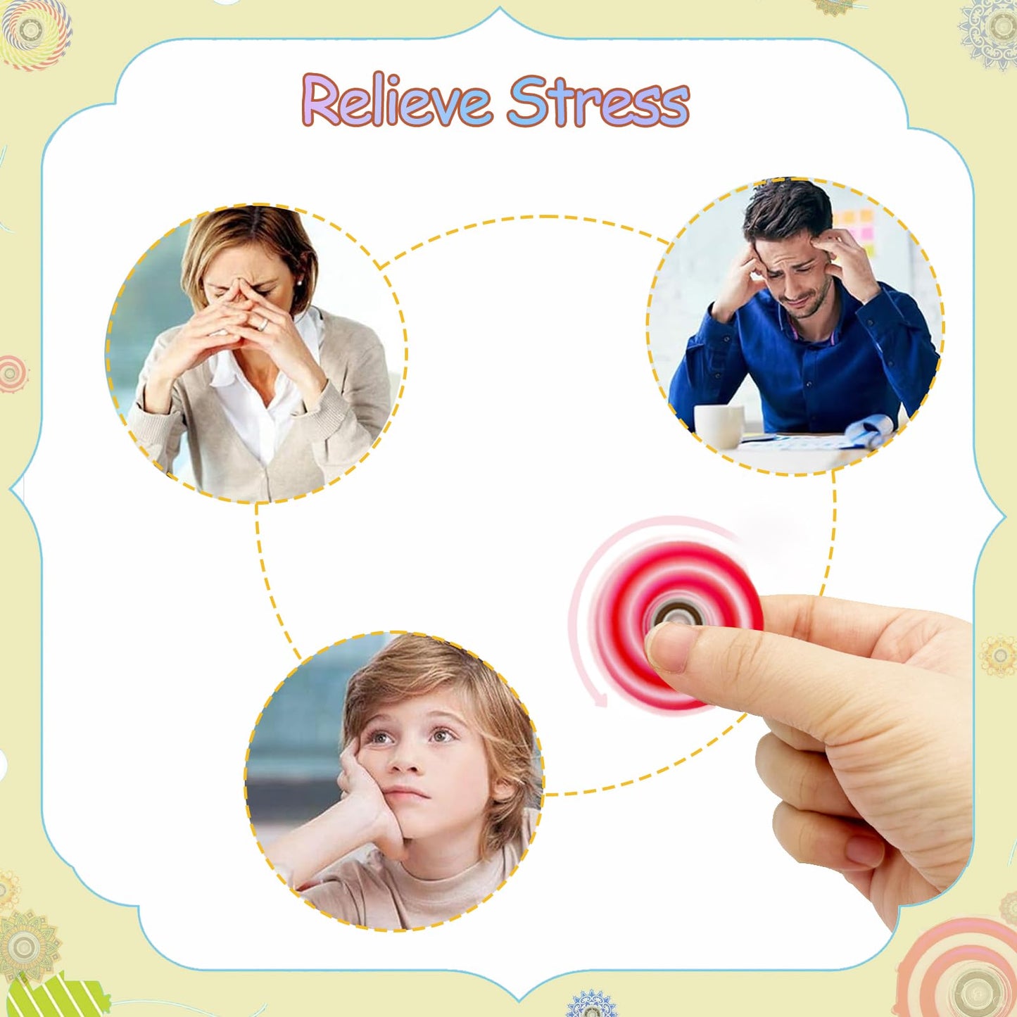 Sqlhrke 40 Pack Mini Fidget Spinners – Stress Relief Sensory Toys for All Ages | Party Favors & Classroom Prizes