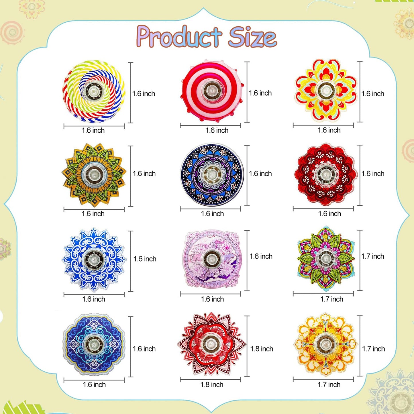 Sqlhrke 40 Pack Mini Fidget Spinners – Stress Relief Sensory Toys for All Ages | Party Favors & Classroom Prizes