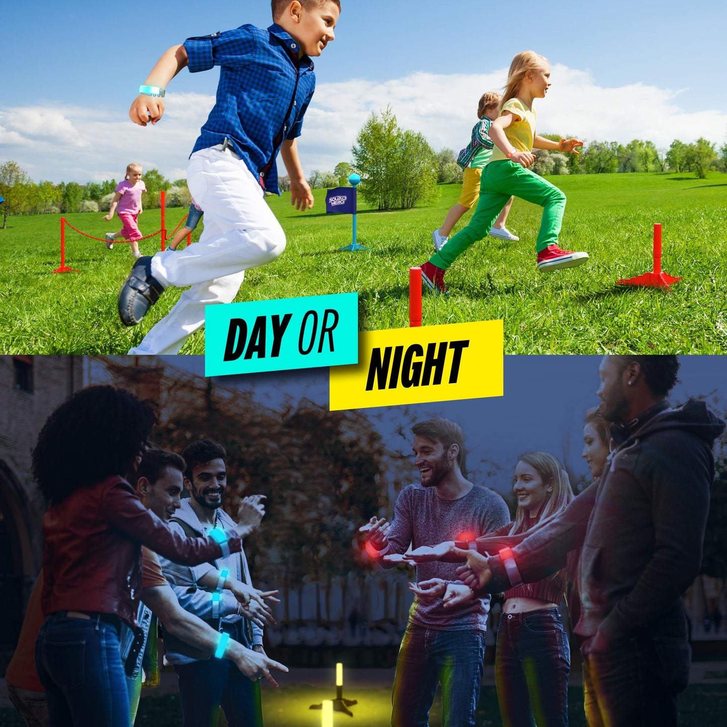 Squad Hero Capture the Flag Glow-in-the-Dark Game Set – Outdoor Night Play