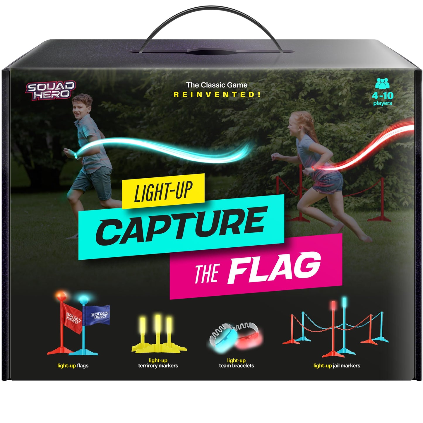 Squad Hero Capture the Flag Glow-in-the-Dark Game Set – Outdoor Night Play