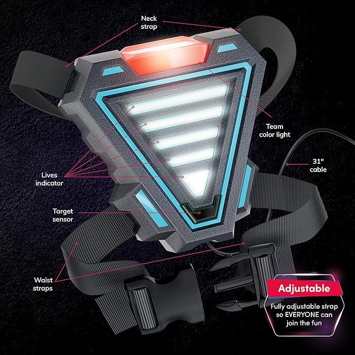 Squad Hero Rechargeable Laser Tag – 4-Set LightForce Gear for Kids, Teens & Adults