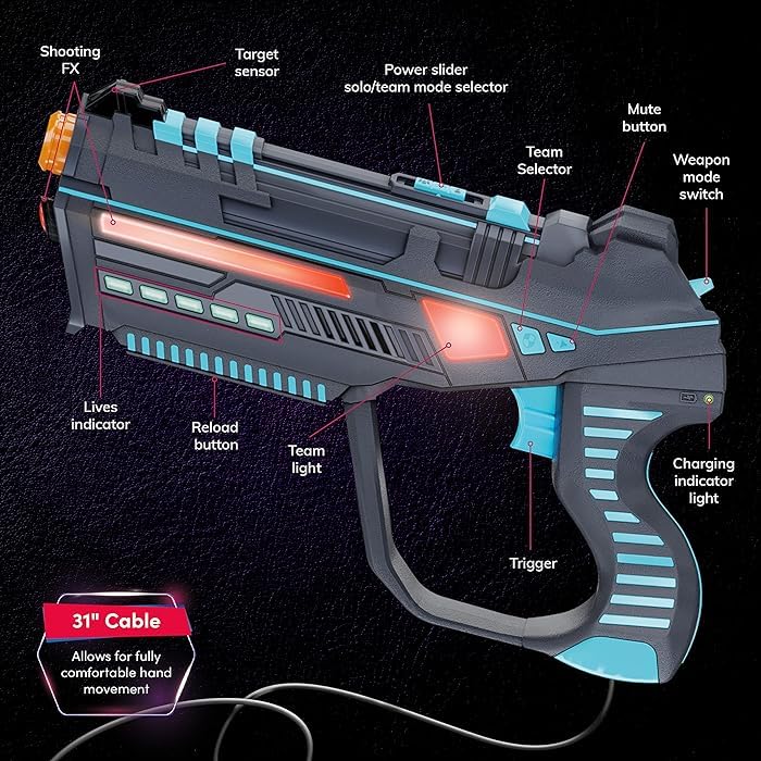 Squad Hero Rechargeable Laser Tag – 4-Set LightForce Gear for Kids, Teens & Adults