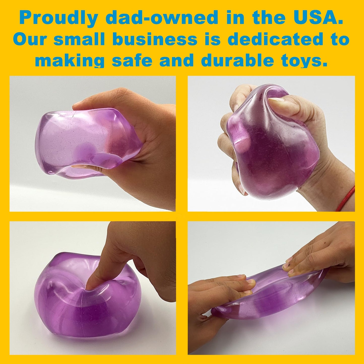 Squeez'M Premium Big Block Cube – 35% Larger, ASTM F963 Certified, Gift-Ready Sensory Toy
