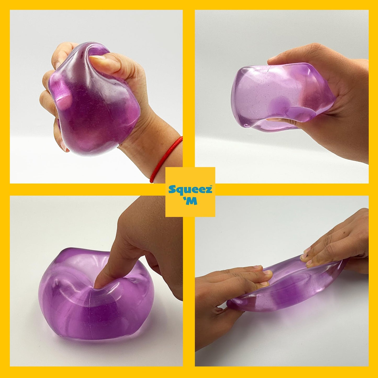 Squeez'M Premium Big Block Cube - 35% Larger Sensory Fidget for Focus & Play