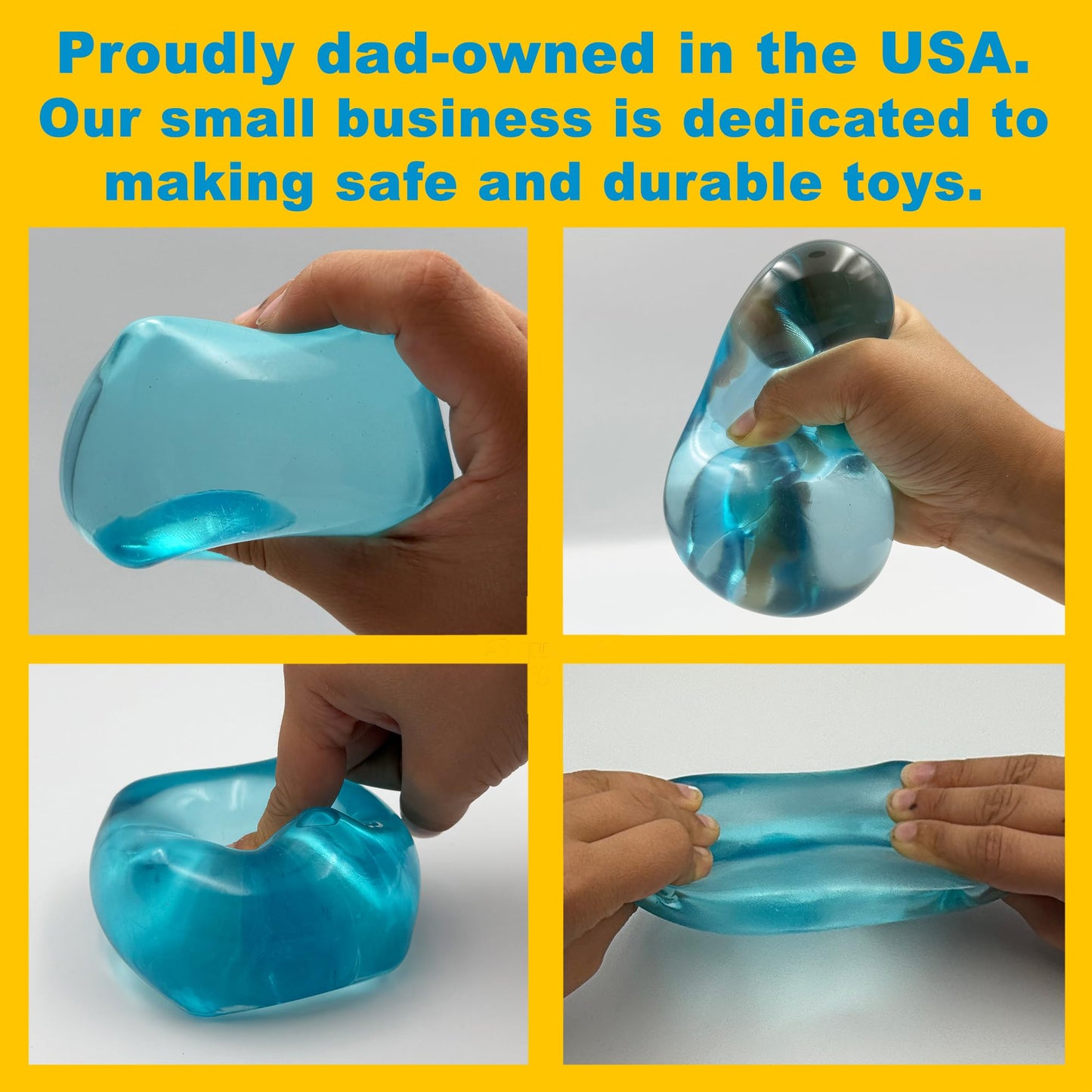 Squeez'M Premium Big Block Cube – 35% Larger Sensory Fidget for Focus & Play