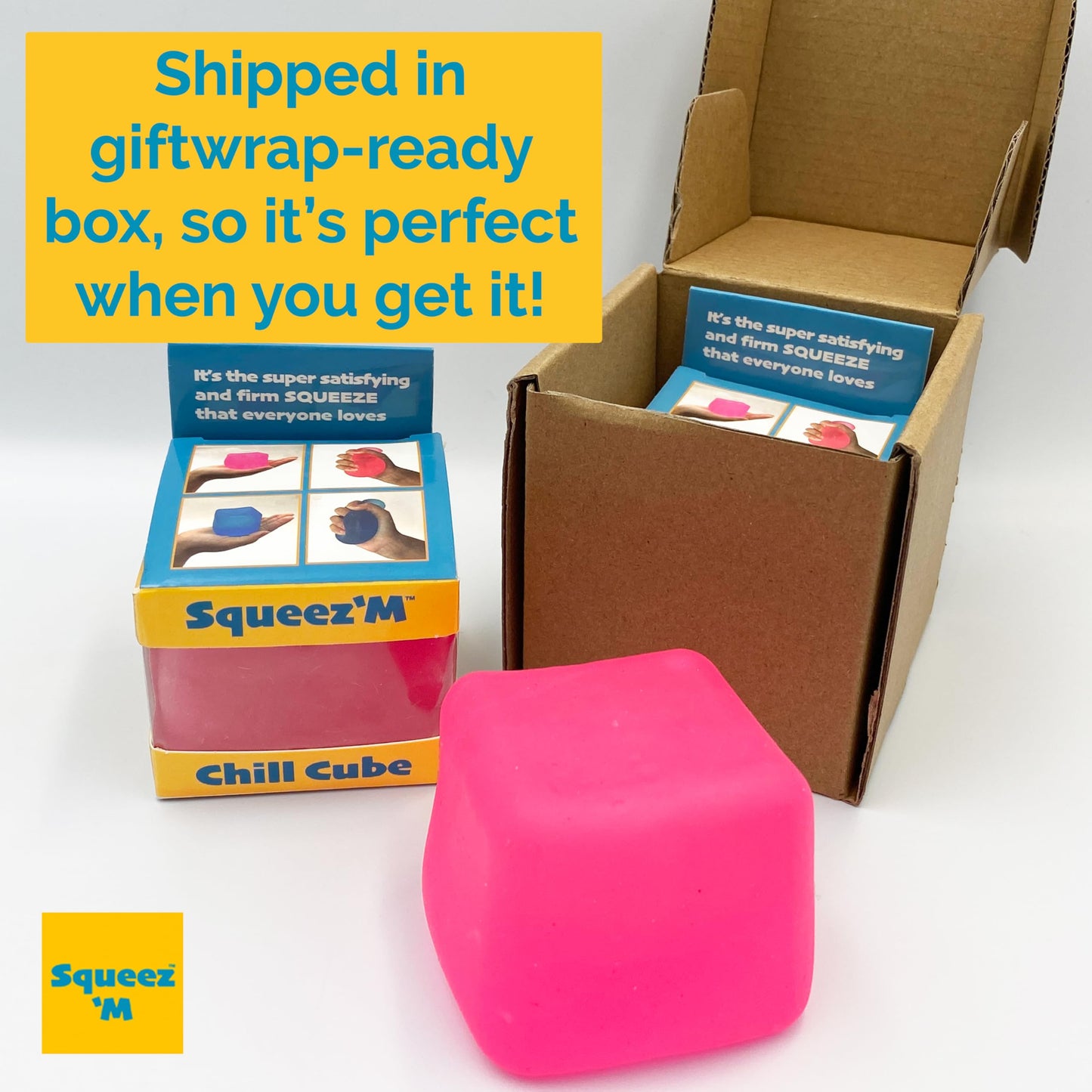 Squeez'M Premium Stress Relief Fidget Cube – Giftable Sensory Toy