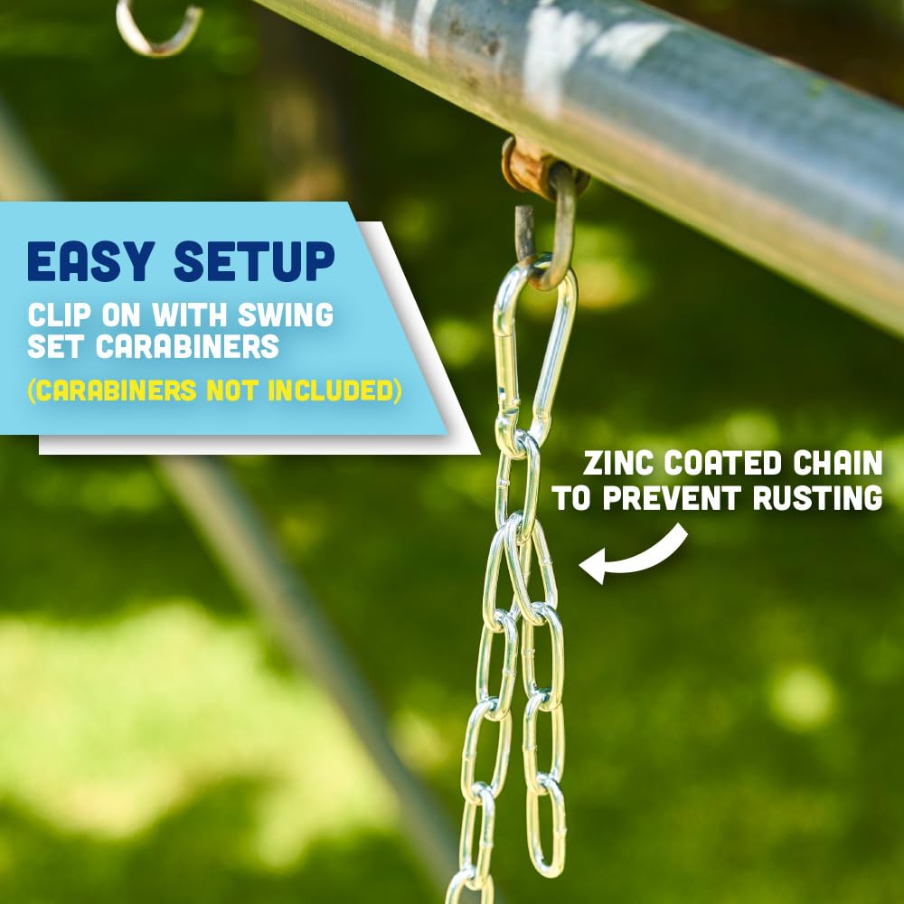 Squirrel Products High Back Toddler Swing Seat with Plastic Coated Chains – Green
