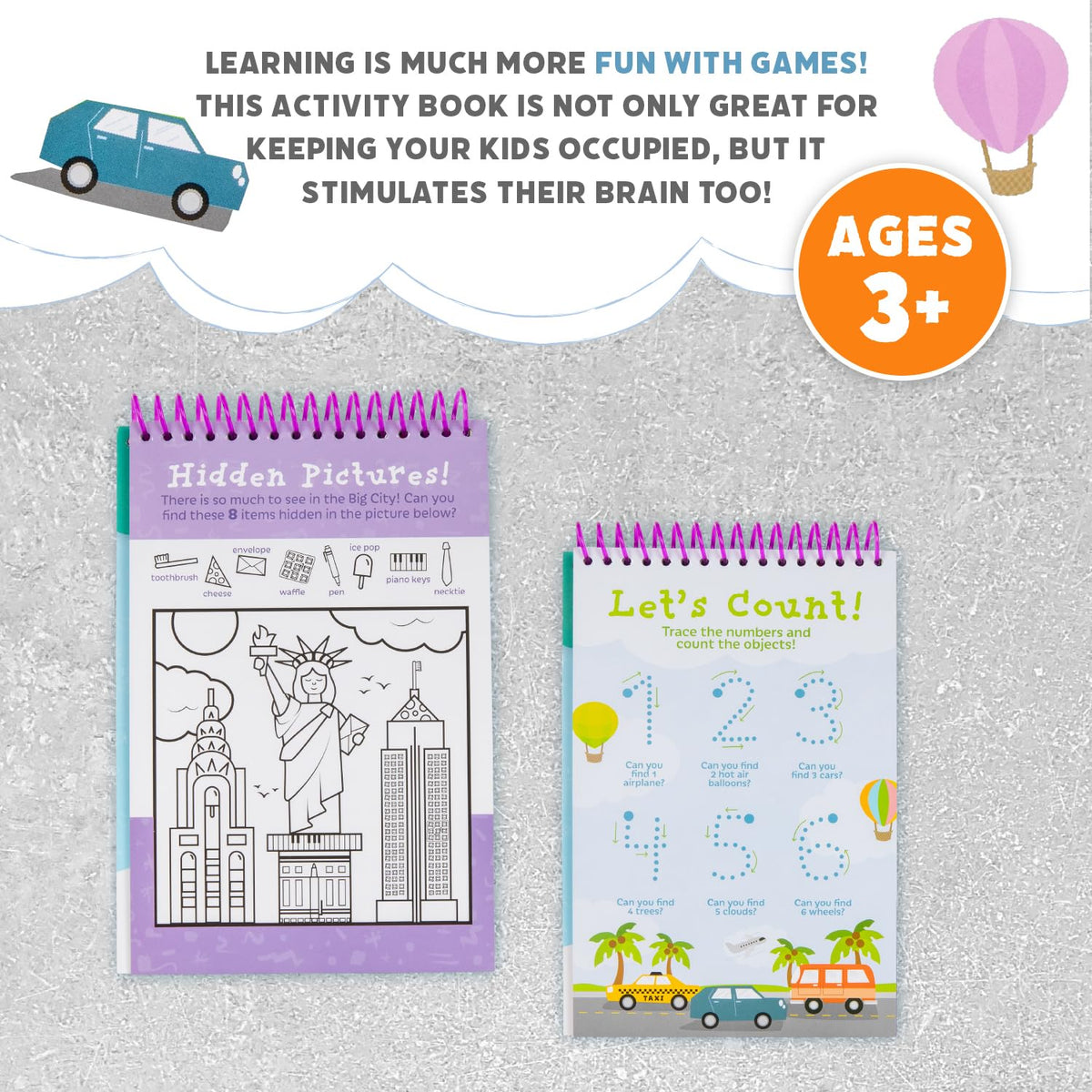 Mom, I'm Bored Travel Activity Book by Squirrel Products – Screen-Free Dry-Erase Fun