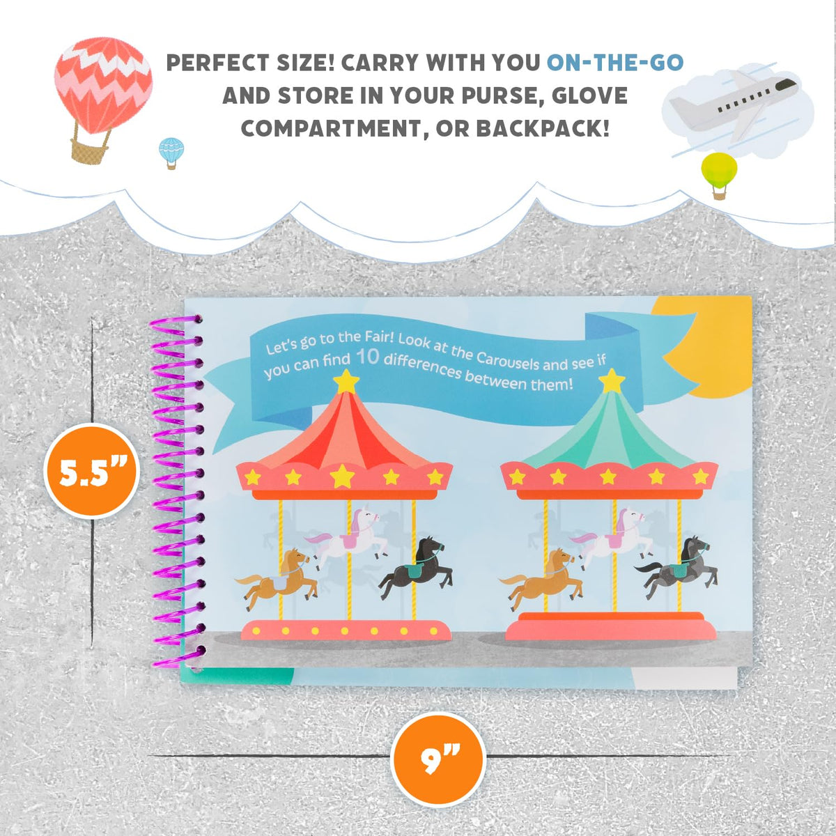 Mom, I'm Bored Travel Activity Book by Squirrel Products – Screen-Free Dry-Erase Fun