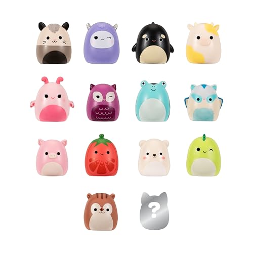 Squish-a-longs 14 Pack – 1” Mini-Squish with Accessories, Ring & Collector’s Guide | Collect, Trade & Play