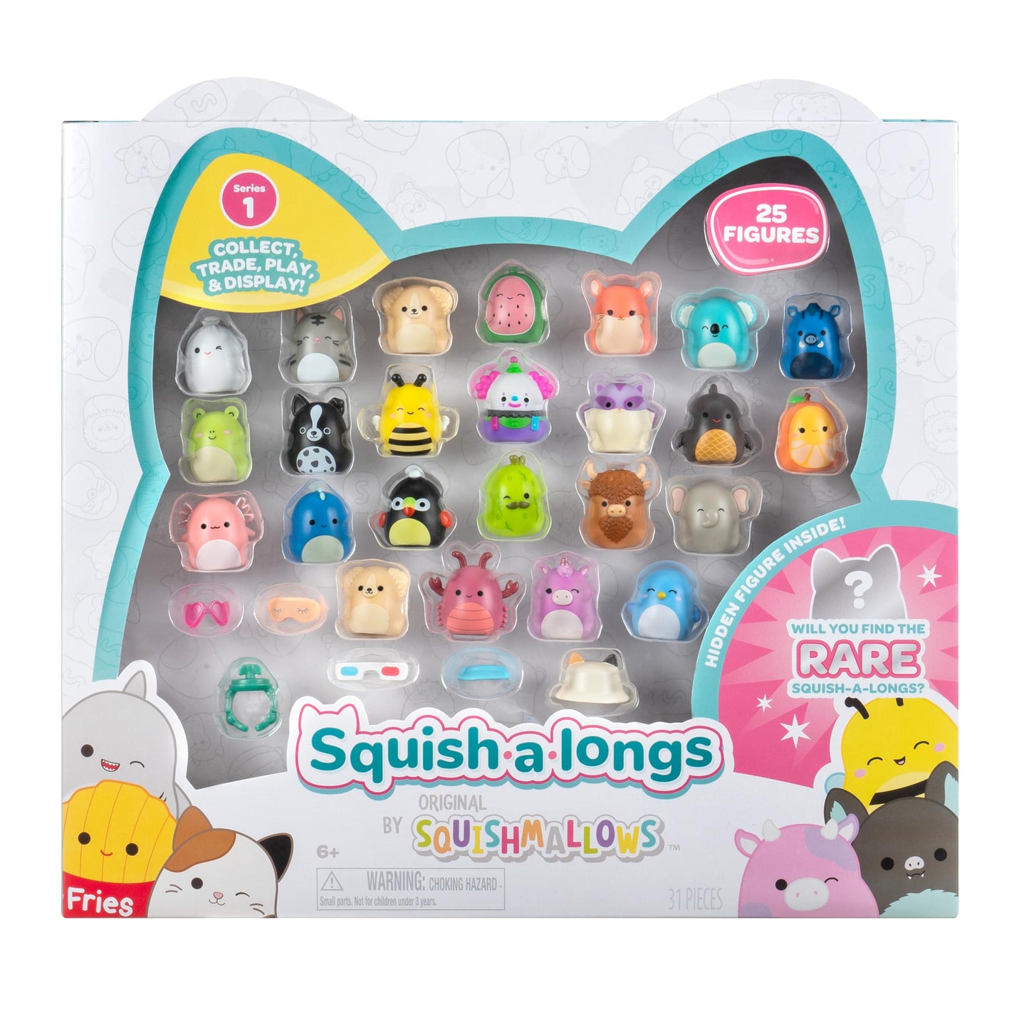 Squish-a-longs 25 Pack Series 1 Mini-Squish 1-Inch with Ring & Accessories | Collector's Guide