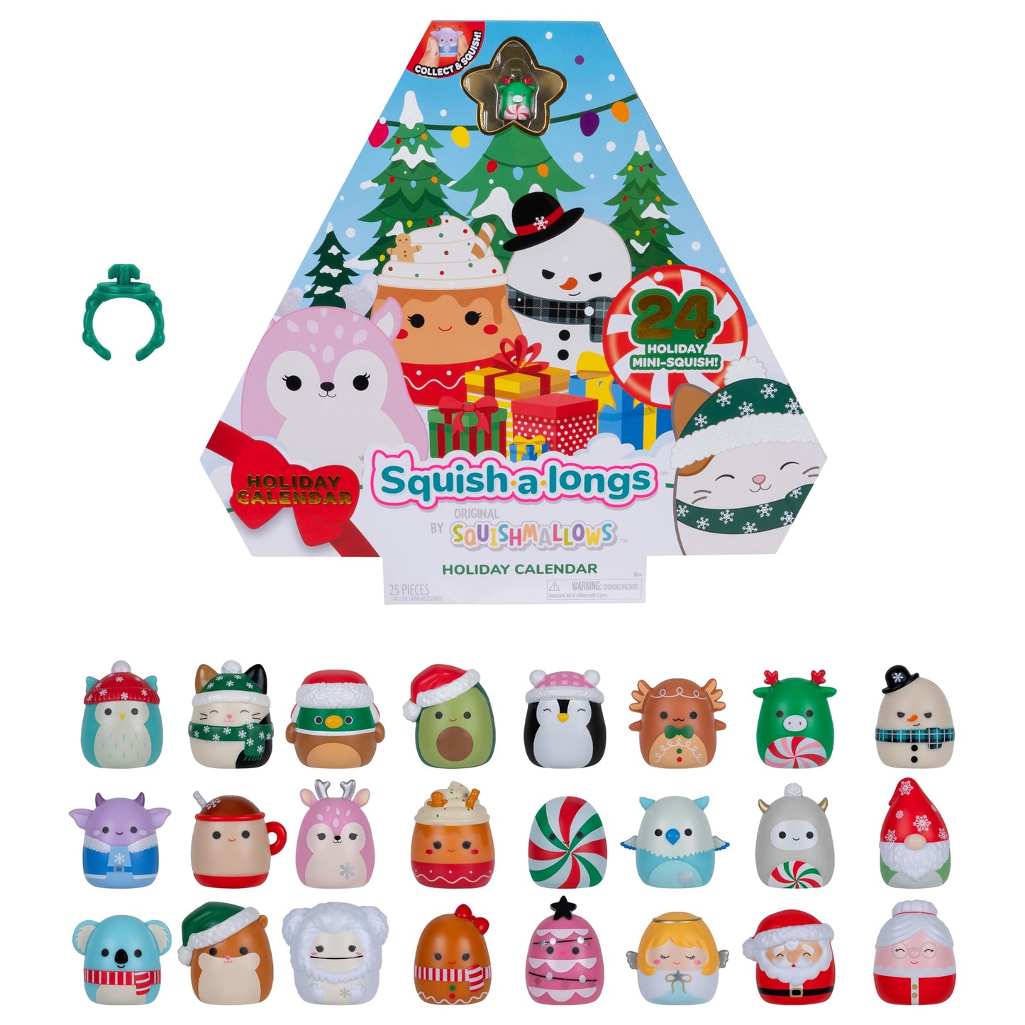 Squish-a-longs Holiday Countdown Calendar – 24 Mini-Squish Collectibles (Wave 3)