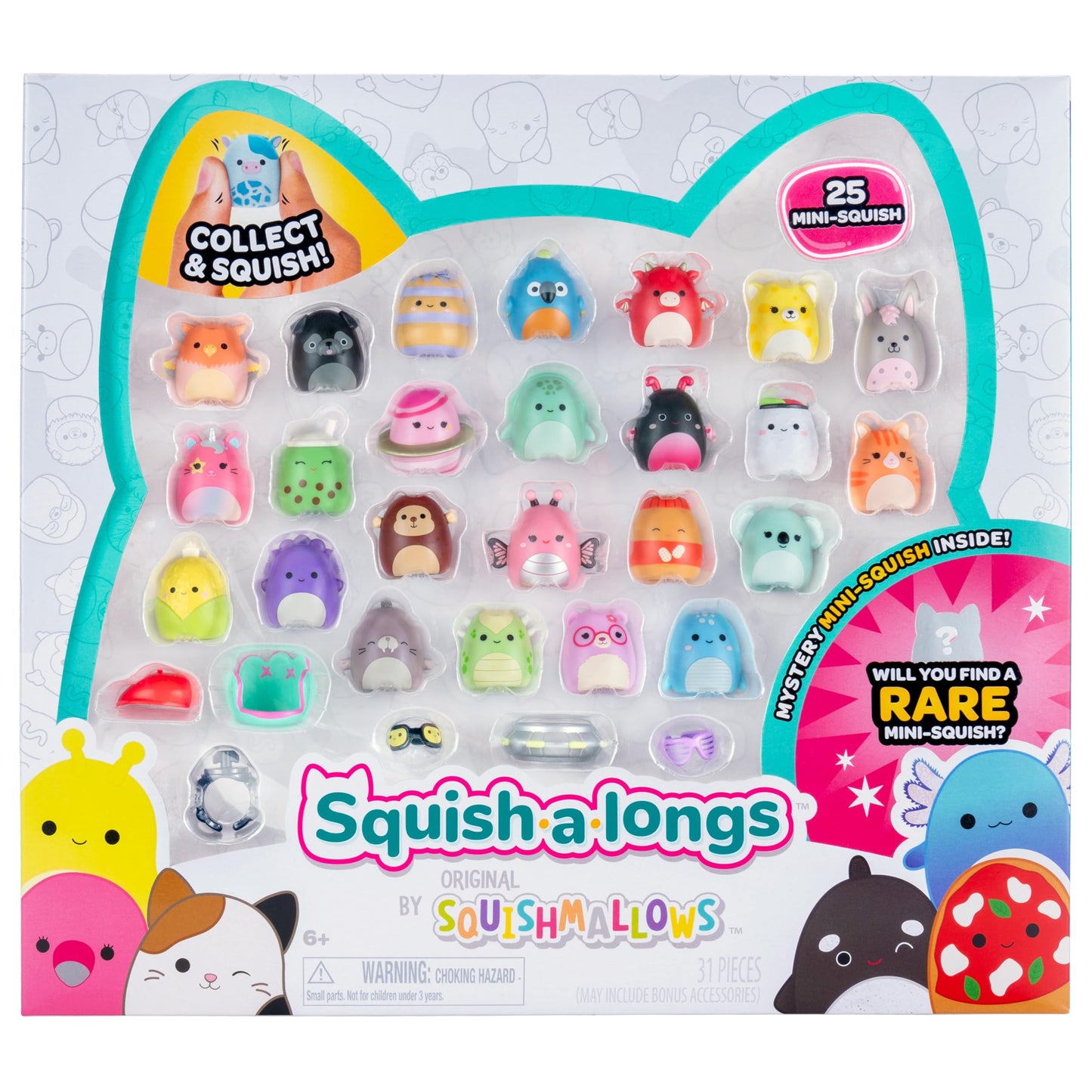 Squish-a-longs Mini-Squish 25-Pack, Wave 3 Style 1 – Portable Collectibles