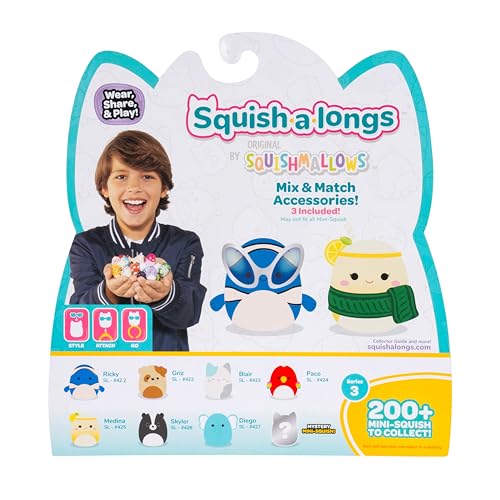 Squish-a-longs Mini-Squish 8-Pack (Wave 3, Style 4) | Collectible 1-Inch Squishmallows