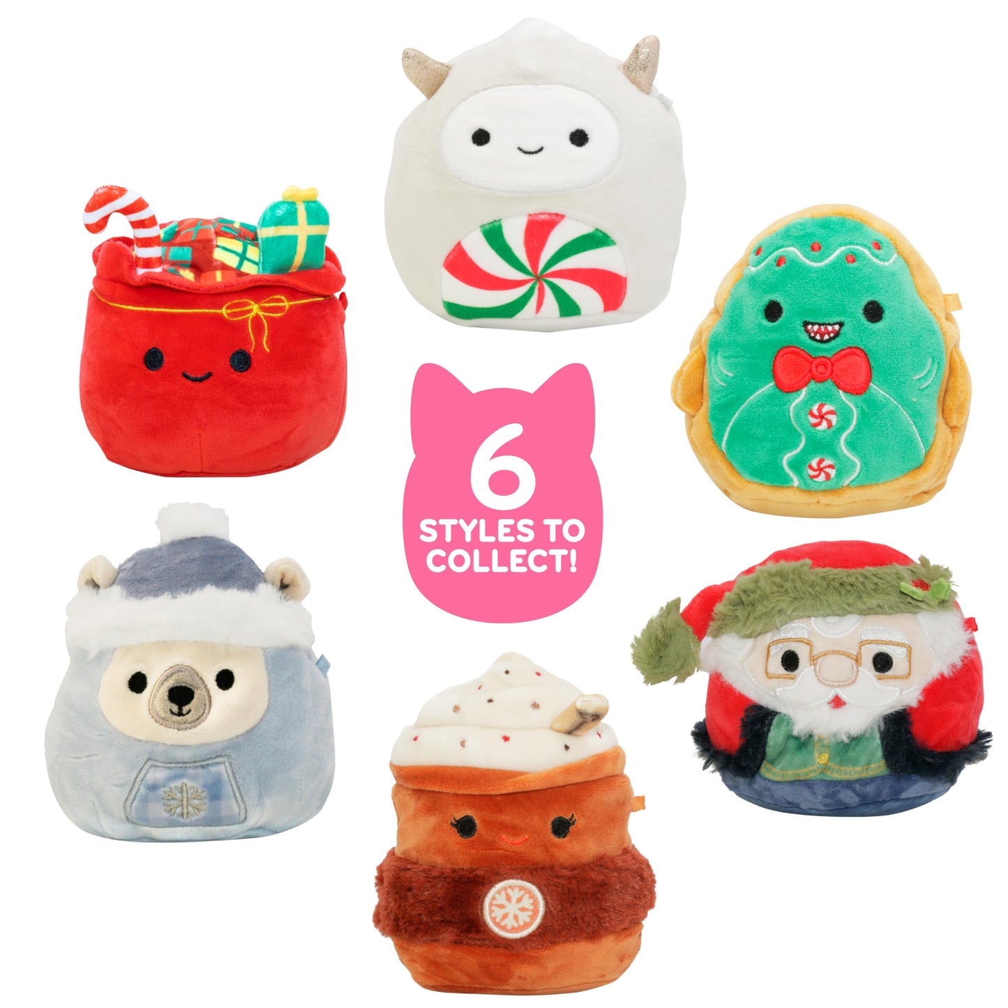 Squishmallows 4-Inch Mystery Capsules (3-Pack) Official Jazwares Mini Plush - Soft Collectible Toys