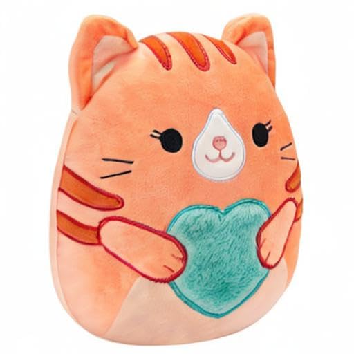 Squishmallows 8-Inch Valentines Gigi the Tabby Cat Plush Toy