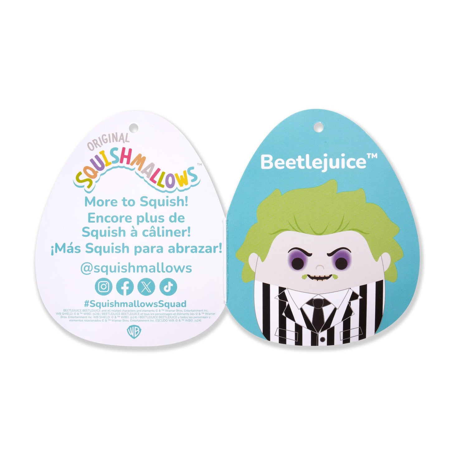 Squishmallows Original Beetlejuice 10-Inch Plush — Official Jazwares