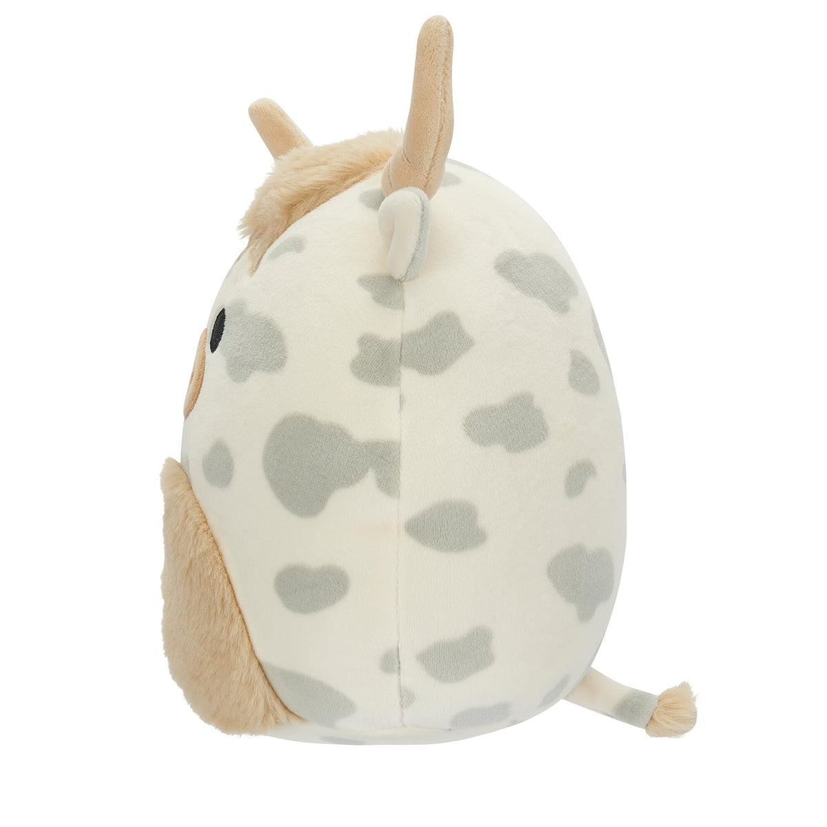 Squishmallows Original 7.5-Inch Borsa Grey Spotted Highland Cow Plush