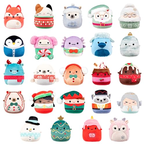 Squishmallows Original 24-Day Micromallows Holiday Advent Calendar – 2.5-Inch Plush