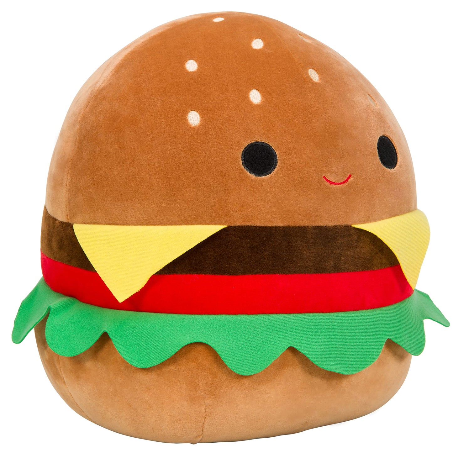Squishmallows Carl the Cheeseburger Plush – 16-Inch Official Jazwares Big Pillow