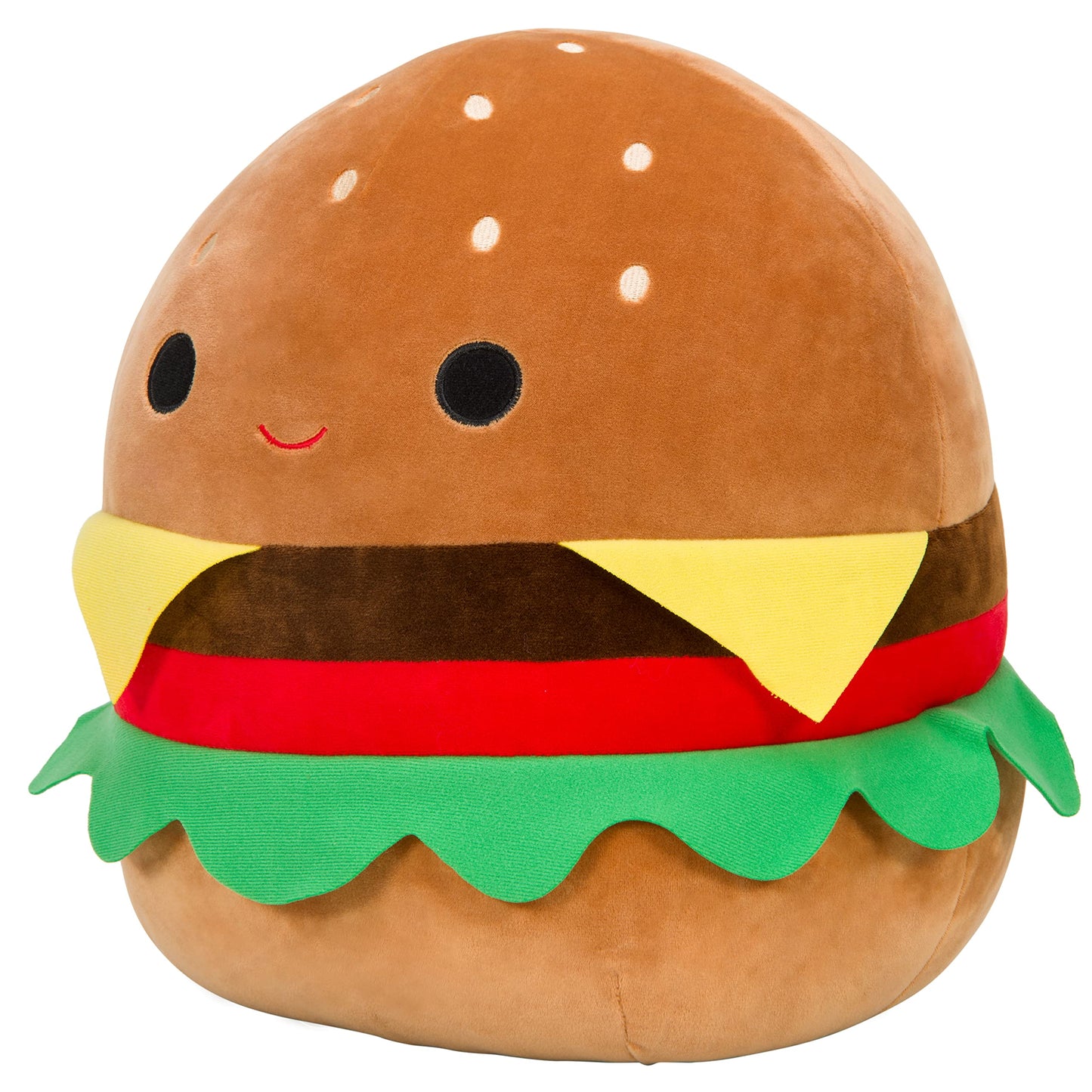 Squishmallows Carl the Cheeseburger Plush – 16-Inch Official Jazwares Big Pillow
