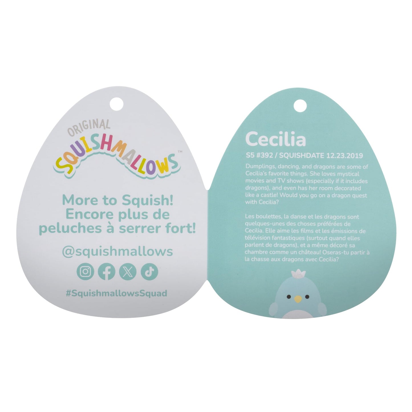 Squishmallows Cecilia Blue Swan 5-Inch Plush – Official Jazwares