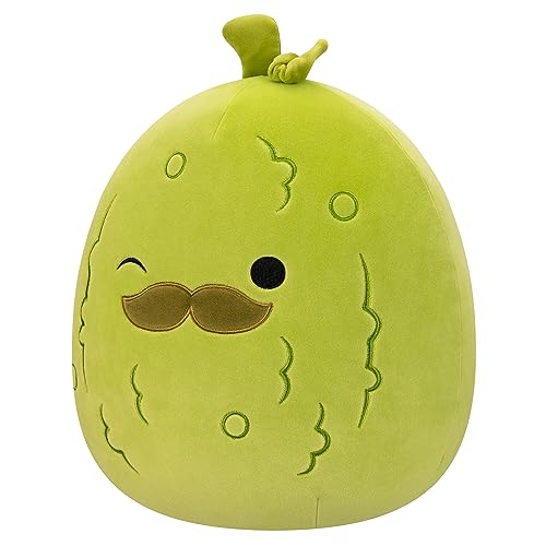 Squishmallows Original 12-Inch Charles Pickle Plush with Mustache - Ultrasoft
