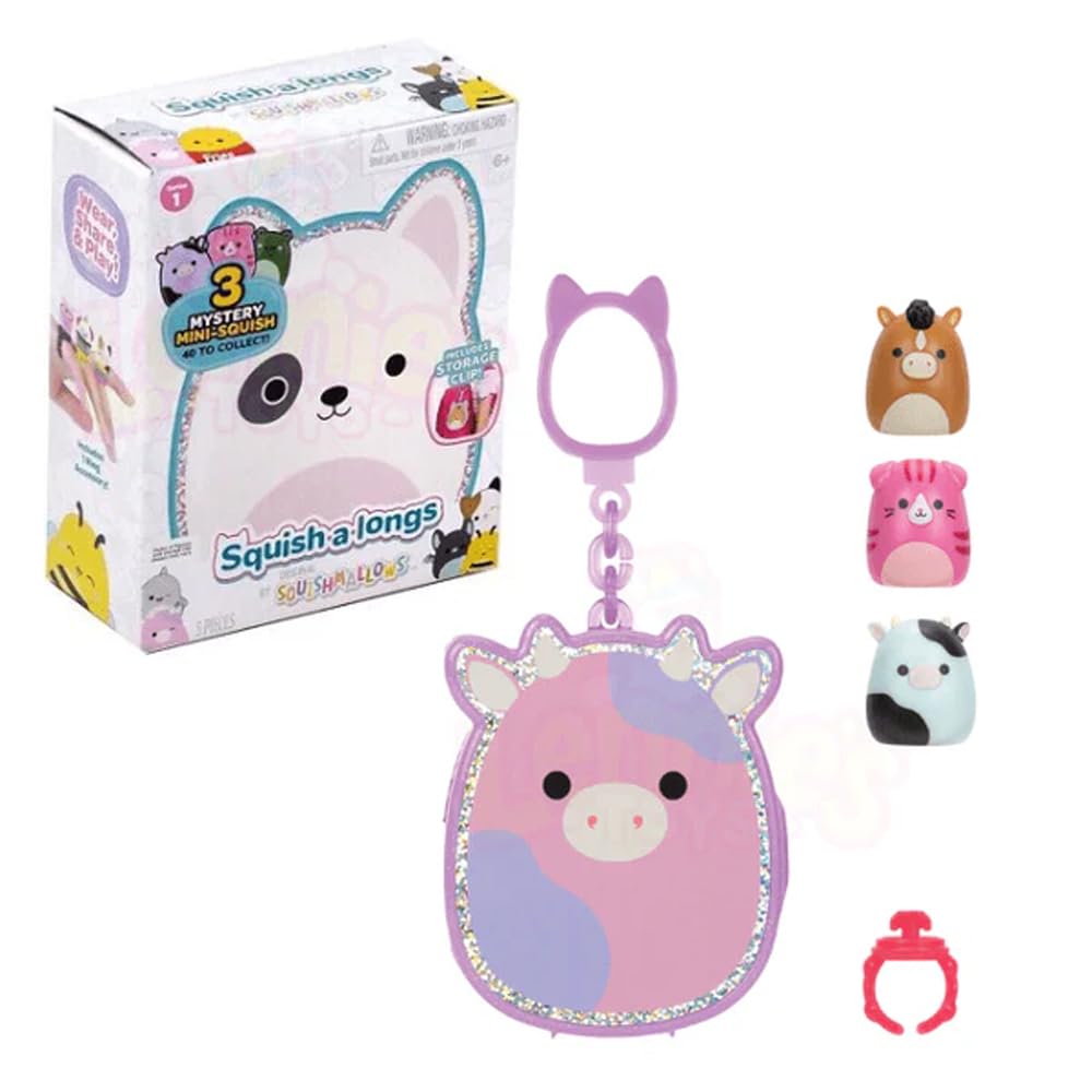 Squish-a-longs Clip-A-Longs Series 1 Mystery – 1 Pack Random by Squishmallows