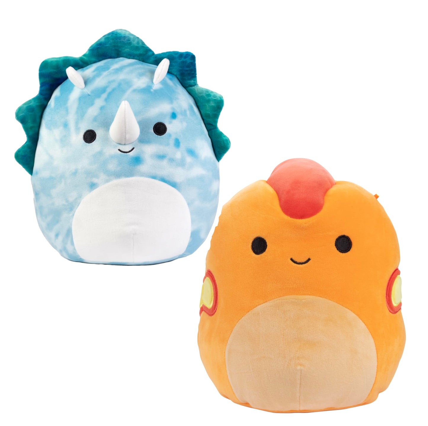 Squishmallows 10-Inch Dinosaur 2-Squish Value Pack | Official Jazwares Jurassic Plush