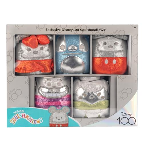 Squishmallows Disney100 5-Inch 5-Pack Plush Box Set | Ultra-Soft Official Jazwares