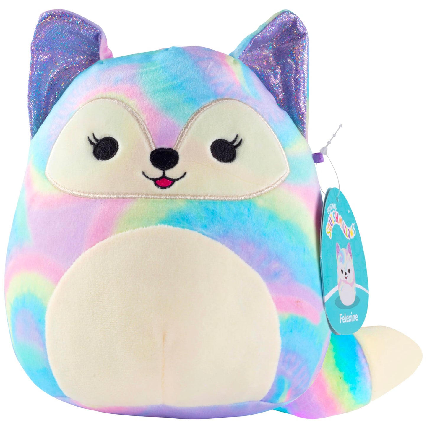 Squishmallows Felexine Rainbow Fox – 8-Inch Official Plush by Jazwares