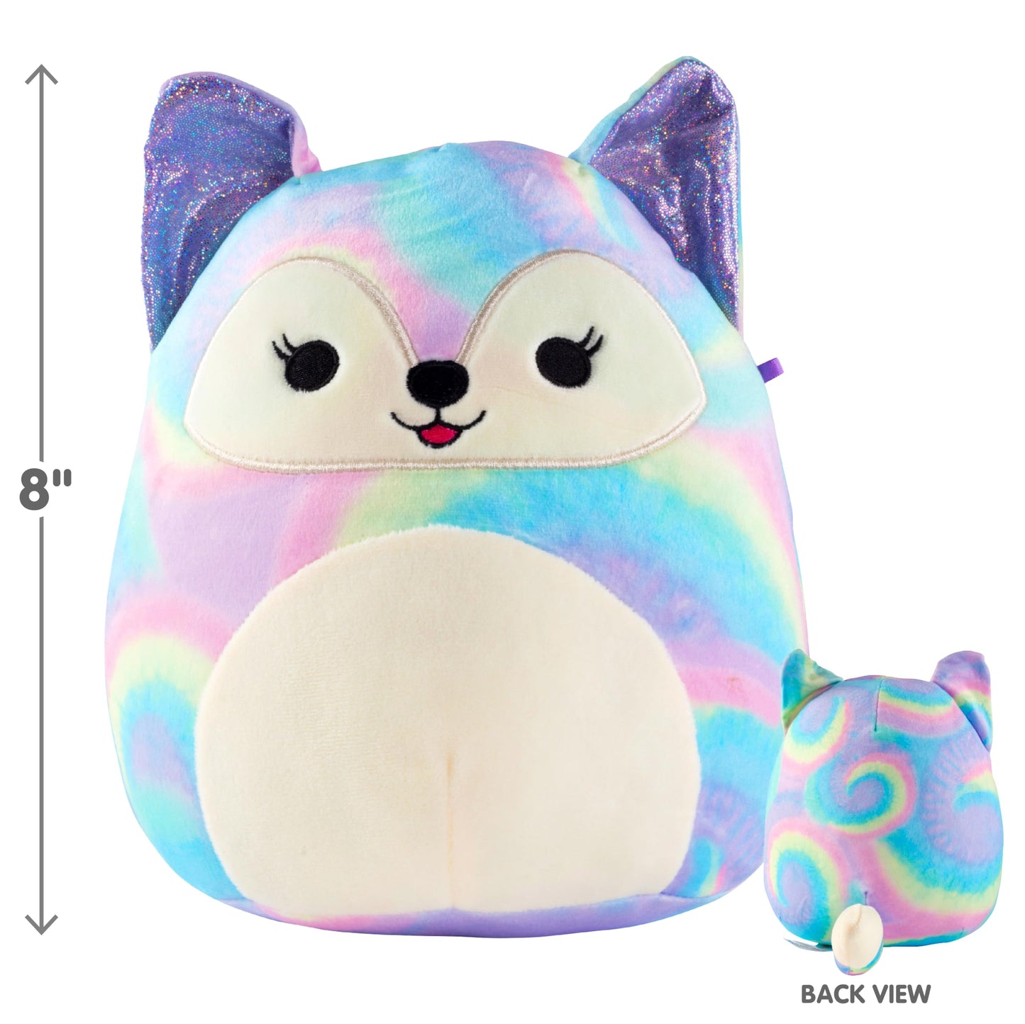 Squishmallows Felexine Rainbow Fox – 8-Inch Official Plush by Jazwares