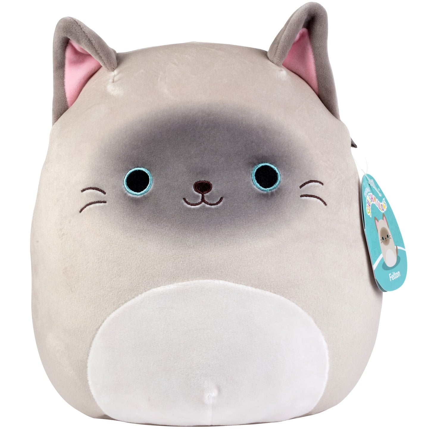Squishmallows 10-Inch Felton the Siamese Cat Plush – Officially Licensed Kellytoy Collectible Toy