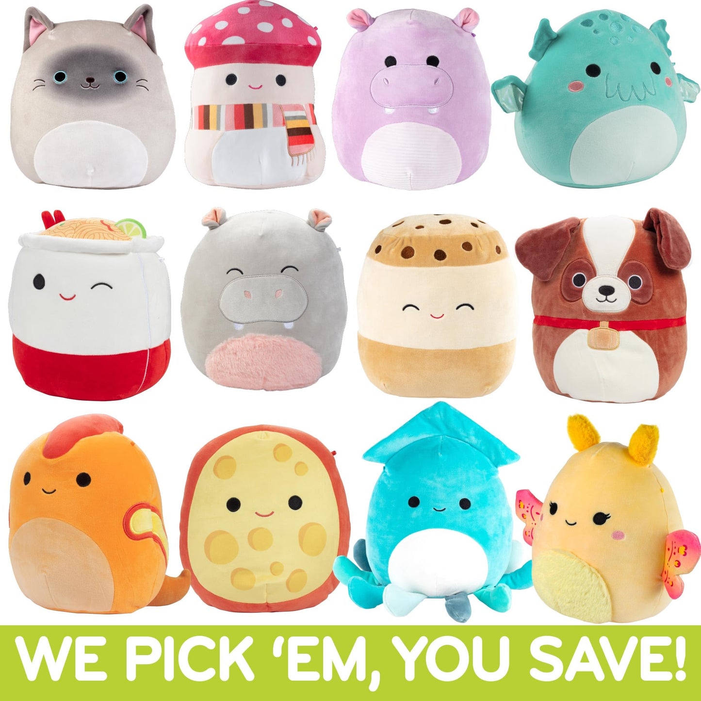Squishmallows Mystery 10-Inch 5-Squish Value Pack – Official Jazwares Plush Gift Set
