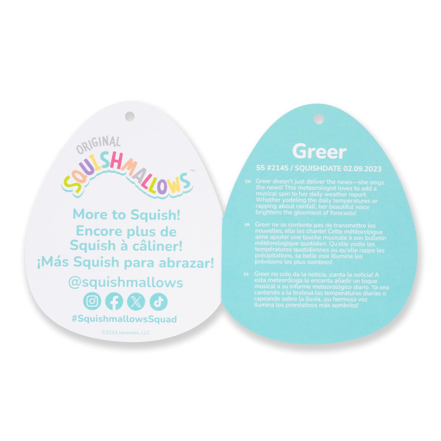 Squishmallows Original 5-Inch Greer Yellow Grasshopper | Official Jazwares Plush