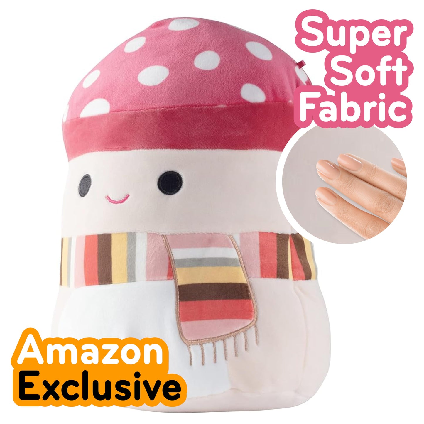 Squishmallows 10-Inch Malcolm the Mushroom Plush – Official Jazwares Collectible Soft Toy