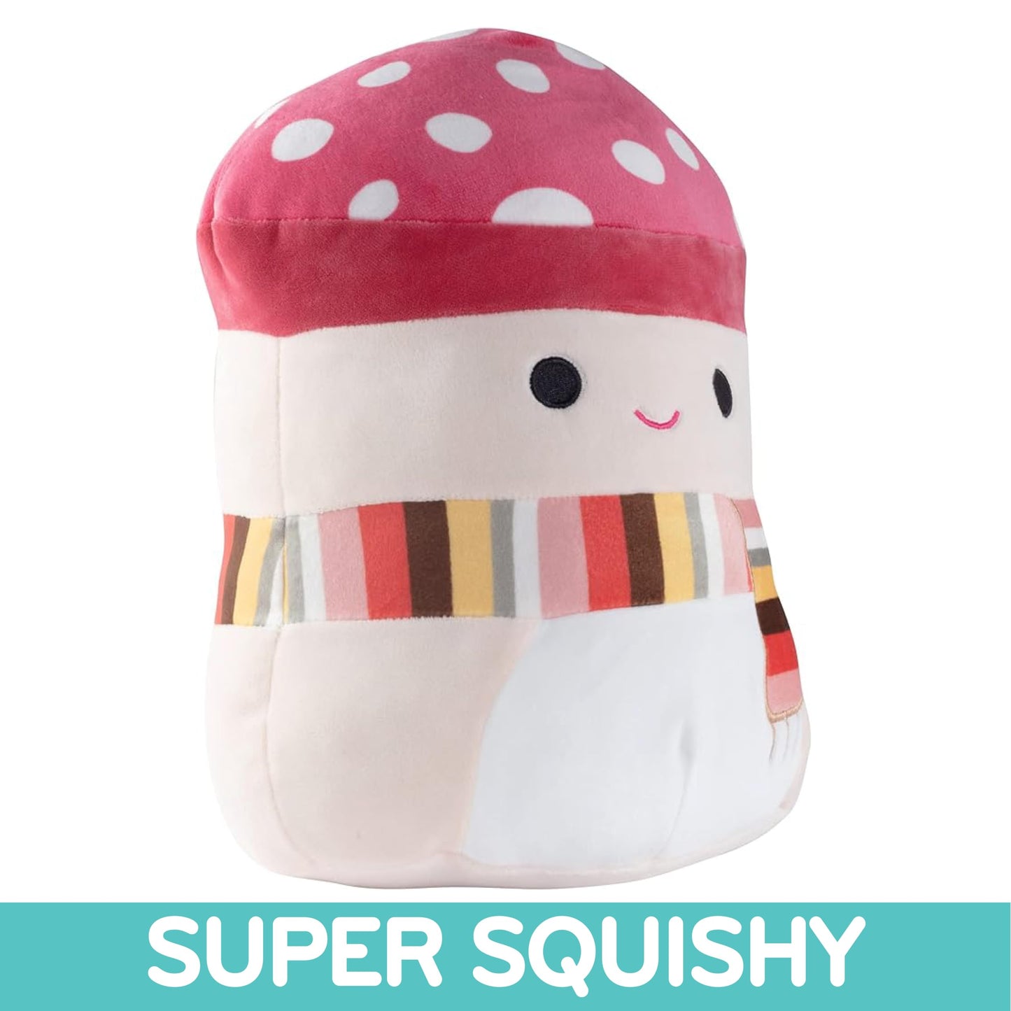 Squishmallows 10-Inch Malcolm the Mushroom Plush – Official Jazwares Collectible Soft Toy