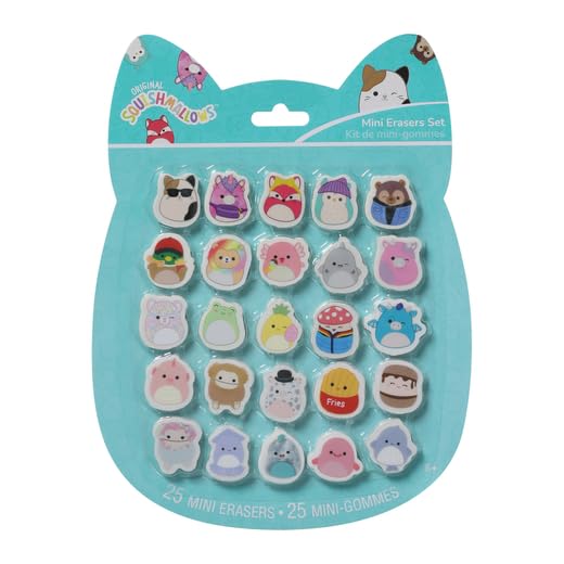 Squishmallows Mini Eraser Set – Cute Character Erasers for School & Desk