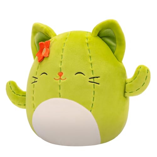 Squishmallows Original 8-Inch Ms. Miss Green Cactus Cat Plush – Official Jazwares