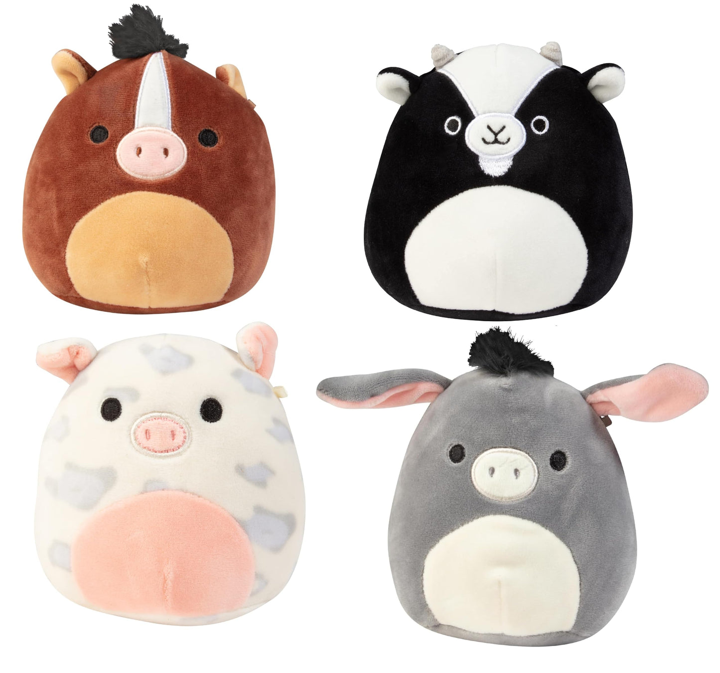 Squishmallows Mystery 5-Inch Farm Mini Plush – Horse, Pig, Donkey or Goat | Official Jazwares