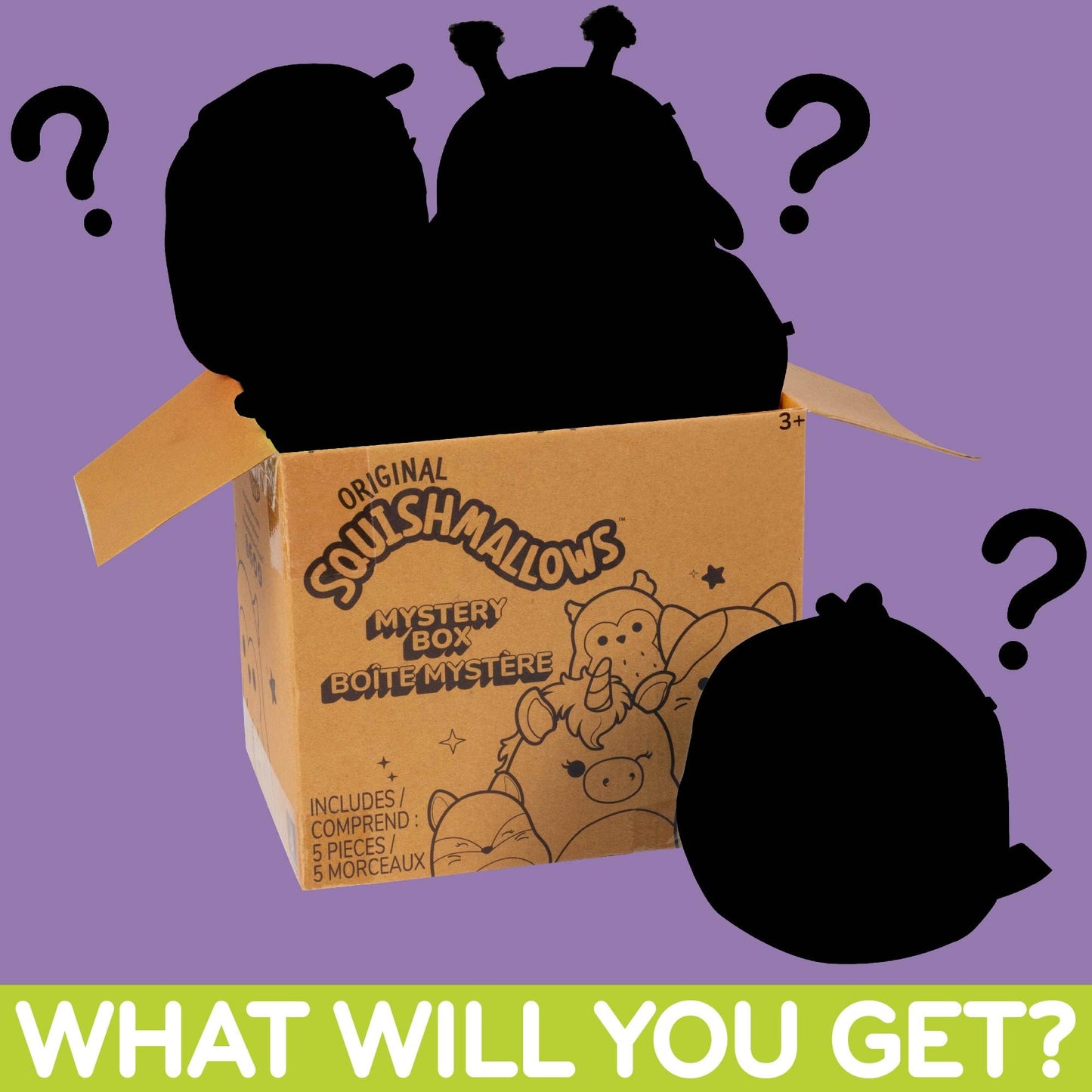 Squishmallows 5-Inch Mystery Box Plush 5 Pack — Official Jazwares