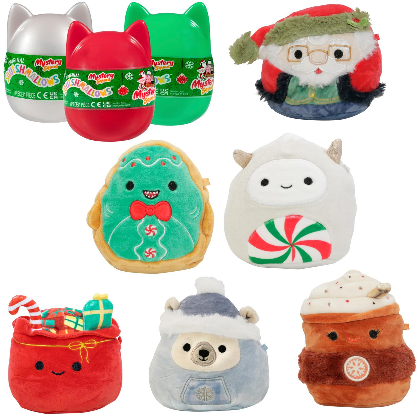 Squishmallows 4-Inch Mystery Capsules (3-Pack) Official Jazwares Mini Plush - Soft Collectible Toys