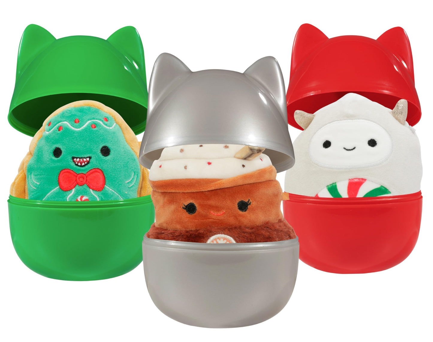 Squishmallows 4-Inch Mystery Capsules (3-Pack) Official Jazwares Mini Plush - Soft Collectible Toys