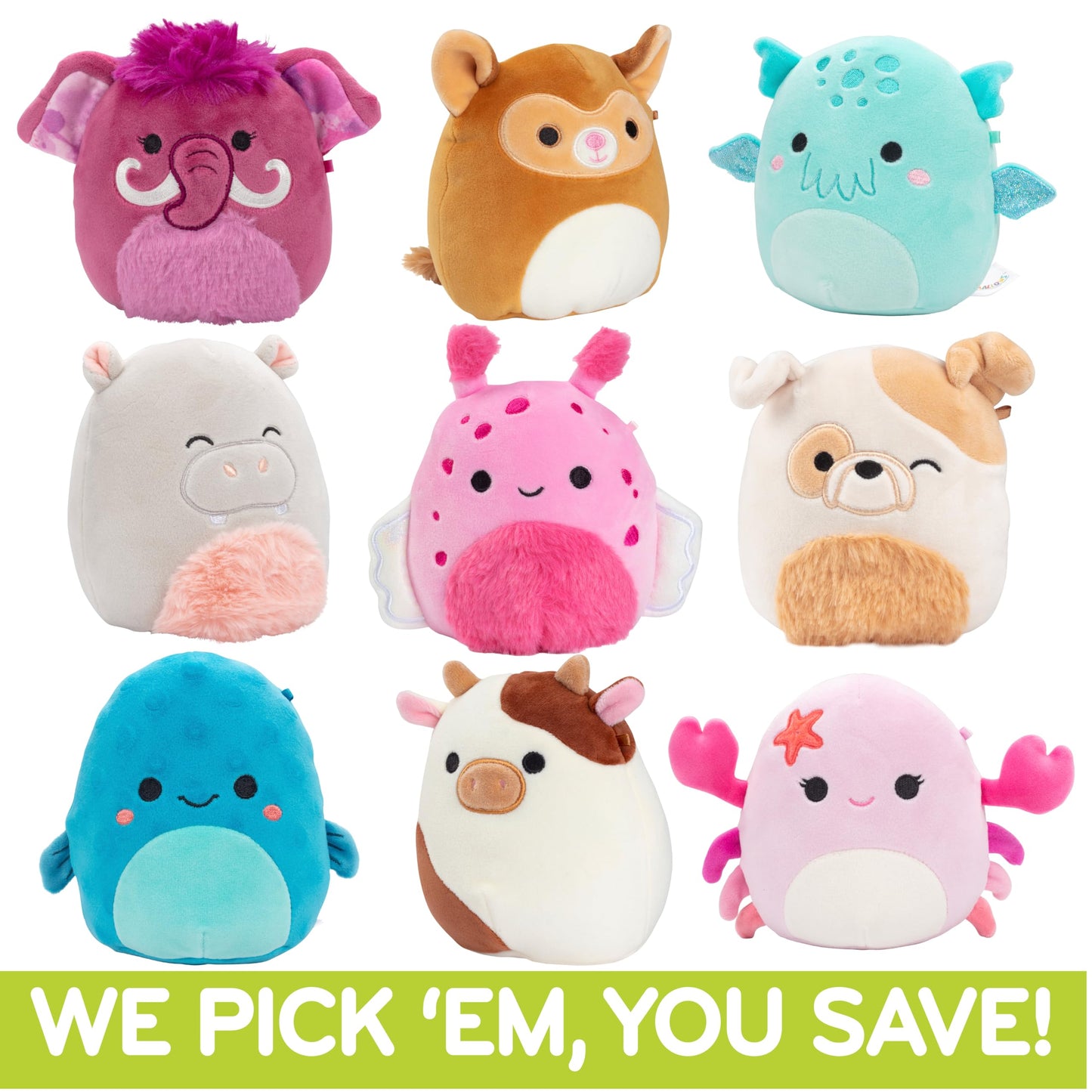 Squishmallows Mystery 3-Pack 5-Inch Plush Toys | Collectible Soft Stuffed Animals