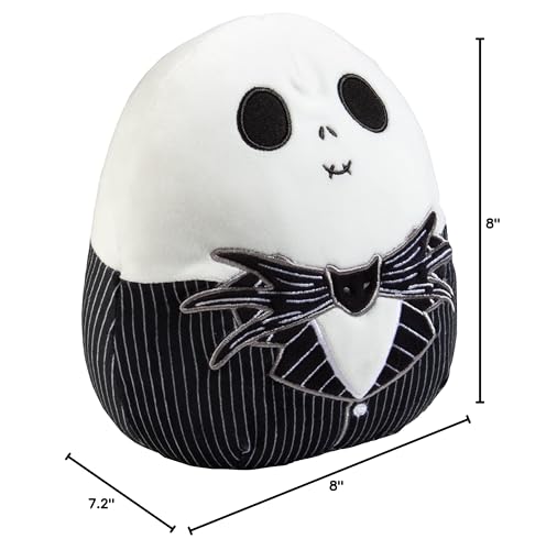 Squishmallows Original 8-Inch Jack Skellington Plush – Official Jazwares Nightmare Before Christmas