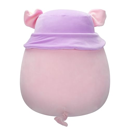 Squishmallows Peter Pig 16in Plush with Tropical Drink and Bucket Hat – Official Jazwares